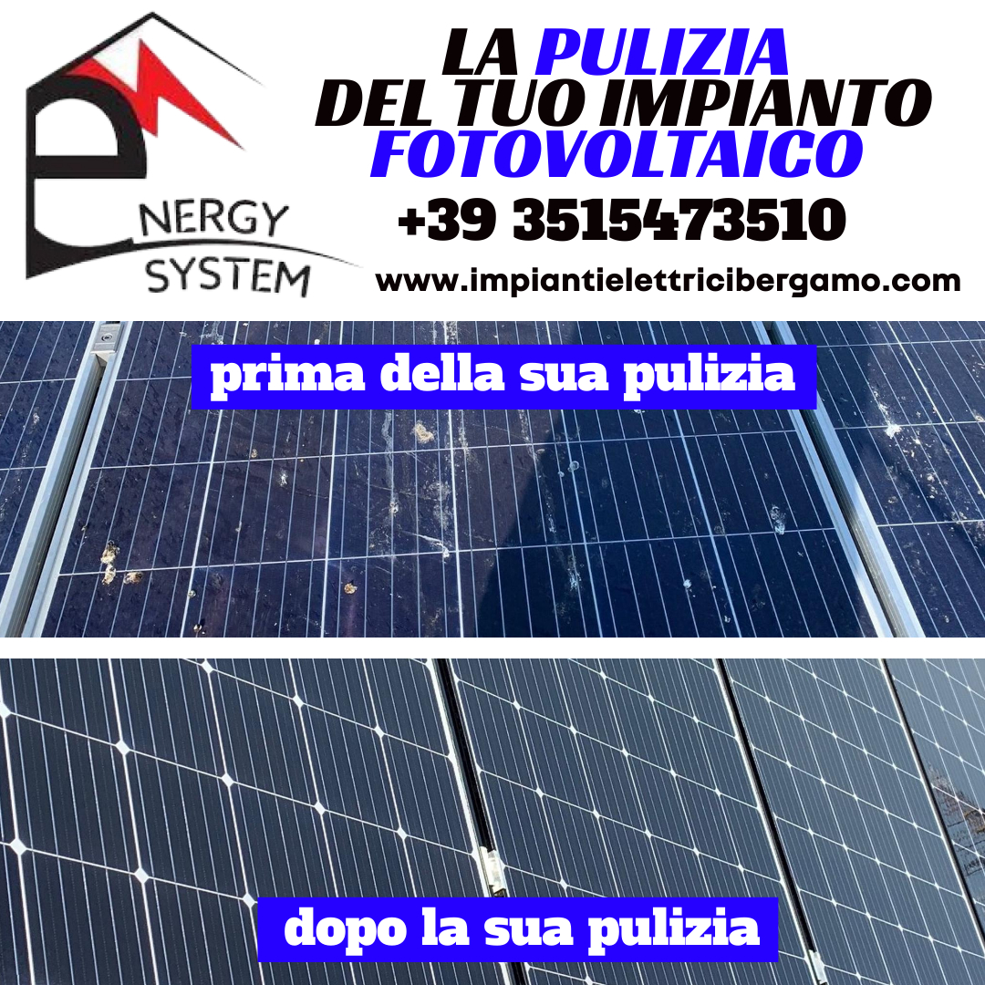 pulizia impianto fotovoltaico Bergamo civile e industriale energy system